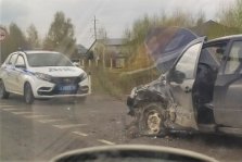 выкса.рф, Два человека пострадали в лобовом ДТП в Навашине