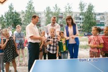 выкса.рф, ОМК-Партнерство: в микрорайоне Гоголя открыли площадку для настольного тенниса