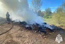 выкса.рф, На Досчатинском шоссе сгорело 300 м² мусора