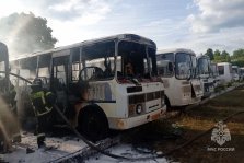 выкса.рф, Пять автобусов и «Газель» загорелись на территории «Выксунского ПАП» (обновлено)