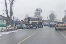 выкса.рф, Два автомобиля не поделили дорогу на повороте в Мотмосе