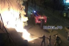 выкса.рф, Мусорный контейнер горел на улице Белякова