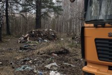 выкса.рф, Свал ТБО мусоровозом предотвращен в выксунском лесу