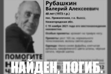 выкса.рф, Пропал 48-летний Валерий Рубашкин (обновлено)