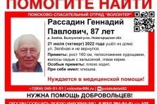 выкса.рф, 87-летний Геннадий Рассадин пропал в Змейке (обновлено)