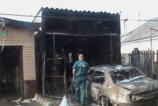 выкса.рф, На улице Восточная полностью сгорели гараж и автомобиль