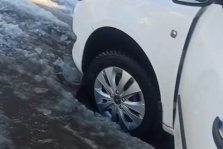 выкса.рф, Автомобилистка застряла в колее на улице Шаблыгина