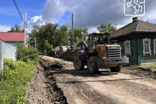 выкса.рф, Начался ремонт дороги и устройство тротуара в переулке Крупской