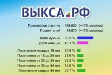 выкса.рф, 57,6 тысяч человек посетили сайты «Выкса.РФ» в июле 2014 года