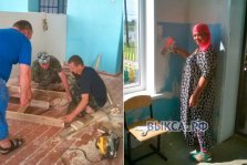 выкса.рф, Жители Ближне-Песочного ремонтируют школу к 1 сентября