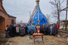 выкса.рф, В Решном освятили купол и крест храма Успения Божией матери