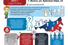 выкса.рф, Сбор крови на типирование для доноров костного мозга