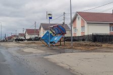 выкса.рф, Ветер повалил автобусную остановку в Борковке