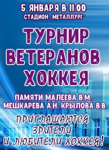 выкса.рф, Турнир ветеранов хоккея