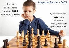 выкса.рф, Детский турнир по быстрым шахматам