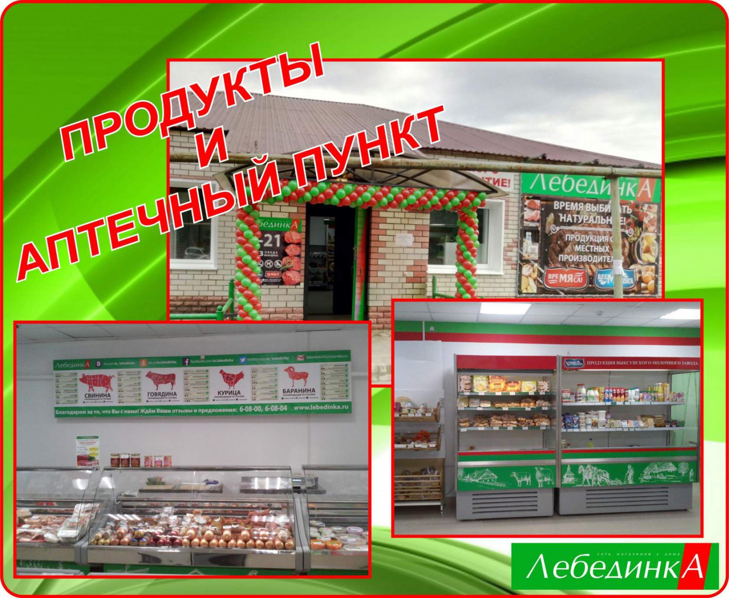Магазин и аптека «Лебединка» в Шиморском