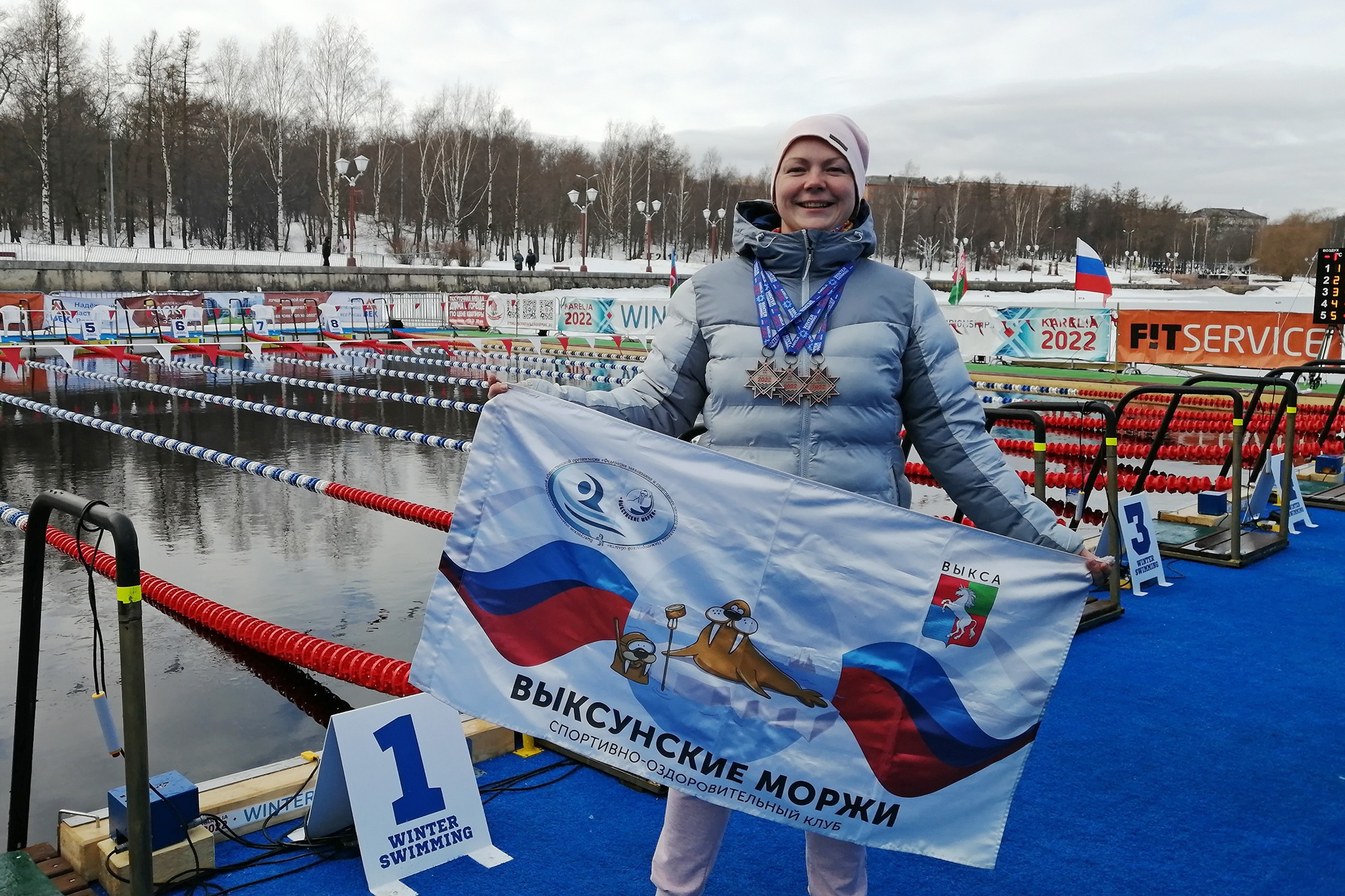 Наталья Костина завоевала три бронзы на международных соревнованиях по зимнему плаванию 🏊