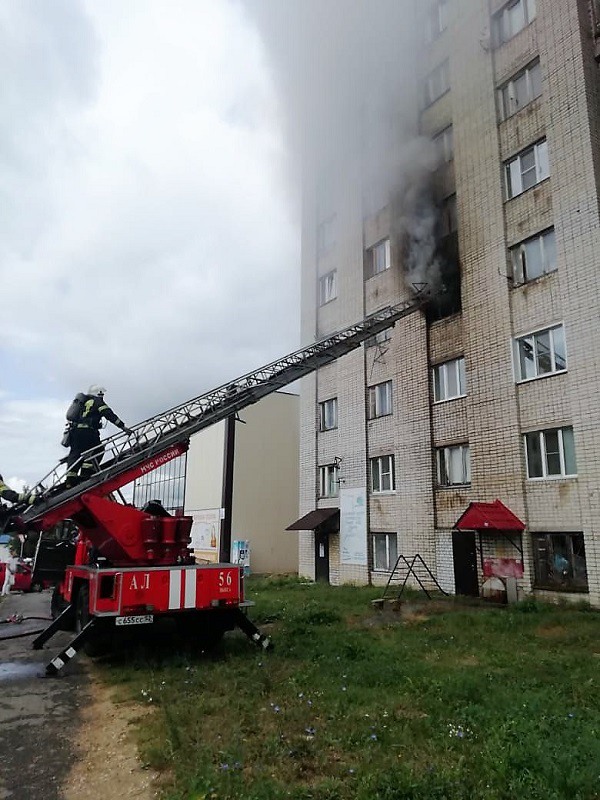 Комната сгорела в бывшем общежитии на Чкалова
